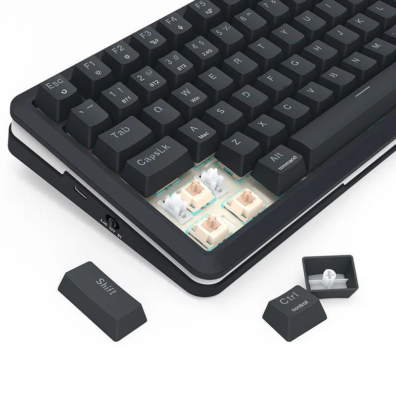 Redragon K708 Pro 75% Wireless/BT RGB Mechanical Keyboard with LCD Screen Redragon K708 Pro 75% Wireless/BT RGB Mechanical Keyboard with LCD Screen